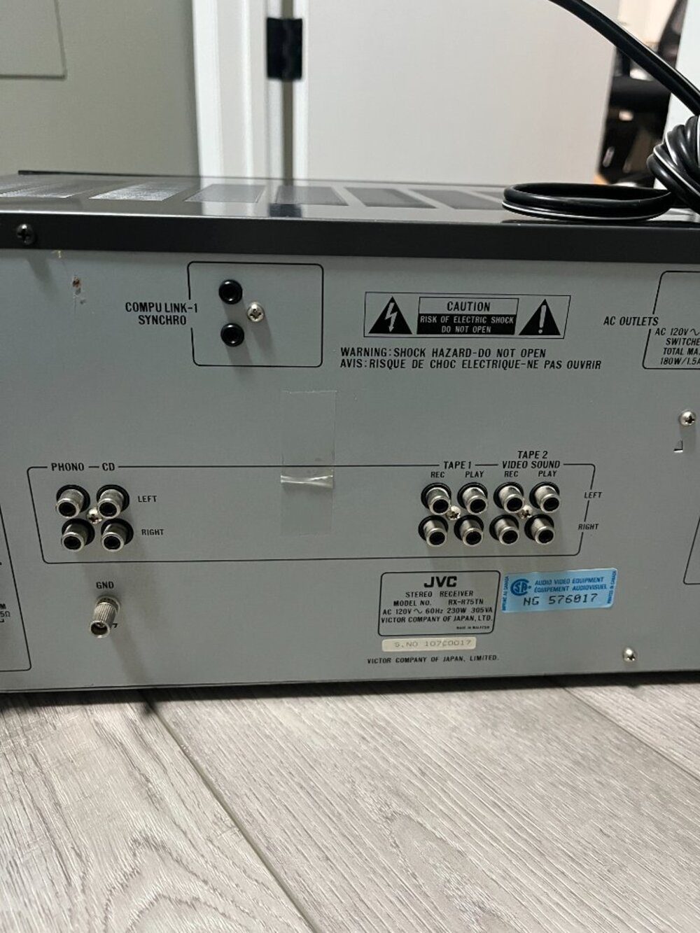 VINTAGE JVC RX-R75TN AMP and RECEIVER Tested Work - Picture 4 of 11
